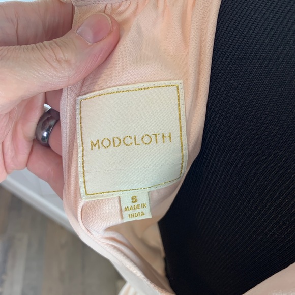 ModCloth Embellished Chiffon Midi Dress Blush S - Picture 9 of 13
